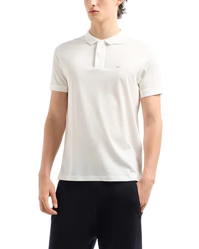 Emporio Armani Capsule Travel Polo Shirt In Off White