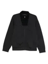 Emporio Armani High Neck Zippered Sweatshirt And Pockets In Gray