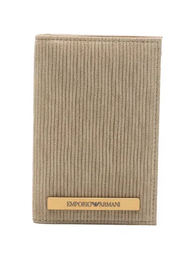 Emporio Armani Card Holder In Brown