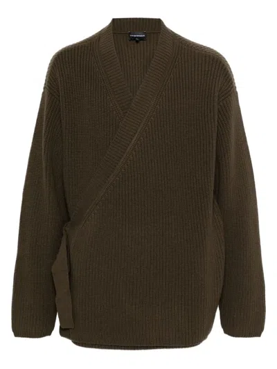 Emporio Armani Cardigan In Brown