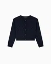 Emporio Armani Kids' Cardigan In A Jacquard Knit With An All-over Ea Logo
