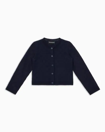 Emporio Armani Kids' Cardigans In Blue