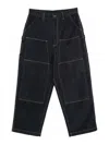 Emporio Armani Cargo Denim Jeans In Black