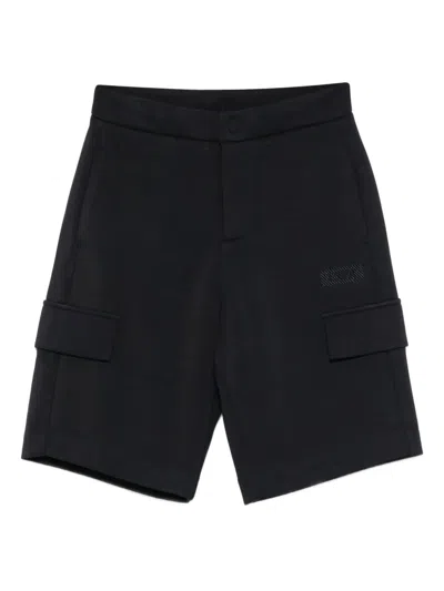 Emporio Armani Kids' Cargo-pocket Shorts In Black