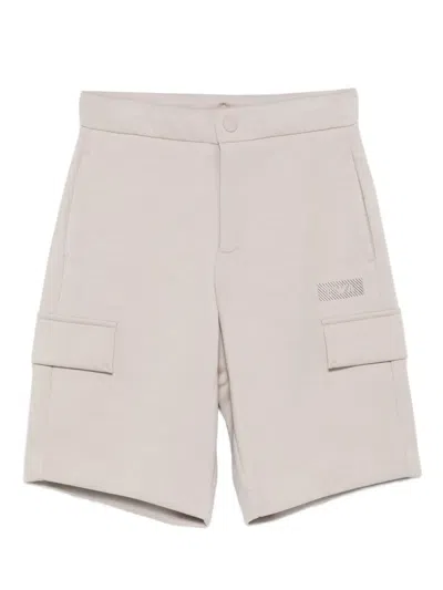 Emporio Armani Kids' Cargo-pocket Shorts In Neutral