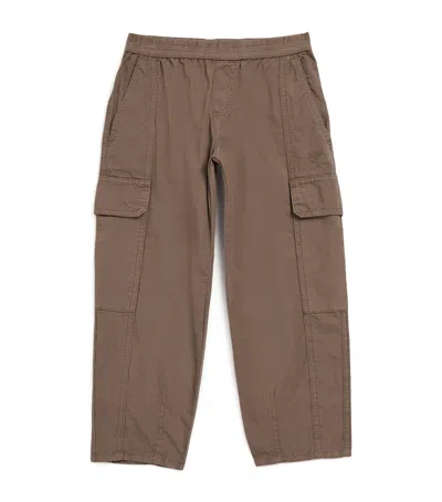Emporio Armani Kids' Cargo Trousers In Brown