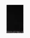 Emporio Armani Pure Cashmere Stole In Black