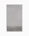 Emporio Armani Pure Cashmere Stole In Grey
