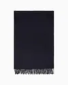 Emporio Armani Pure Cashmere Stole In Navy Blue