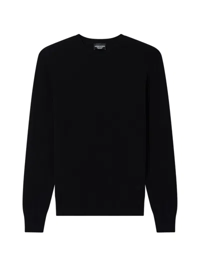 Emporio Armani Cashmere Crew-neck Sweater In Black