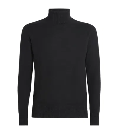 Emporio Armani Cashmere Rollneck Sweater In Black
