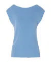 Emporio Armani Cashmere Sleeveless Sweater In Blue