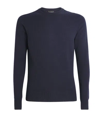 Emporio Armani Cashmere Sweater In Blue