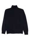 Emporio Armani Cashmere Turtle-neck Sweater In Blue