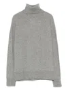 Emporio Armani Luxurious Cashmere Turtleneck Long Sleeve Top In Gray