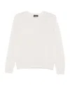 Emporio Armani Long Sleeve Crew Neck Knitwear Top In White