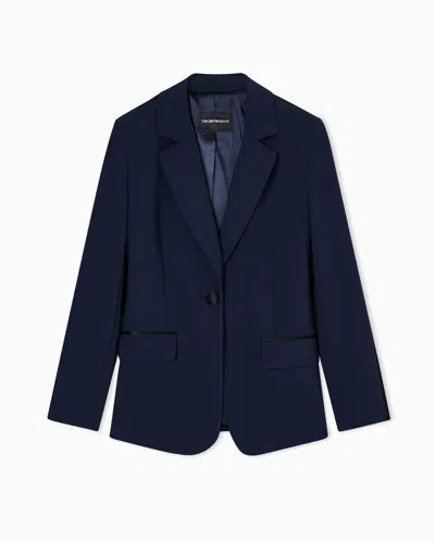 Emporio Armani Casual Jackets In Blue