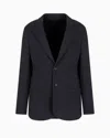 Emporio Armani Casual Jackets In Navy Blue