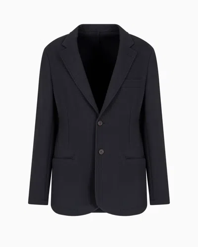 Emporio Armani Casual Jackets In Navy Blue