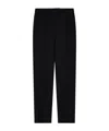 Emporio Armani Asv Waffle Weave Technical Fabric Trousers In Black