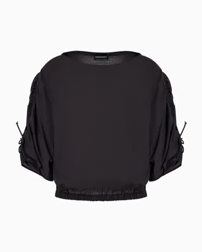 Emporio Armani Casual Shirts In Black