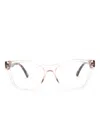 Emporio Armani Cat Eye-frame Glasses In 粉色