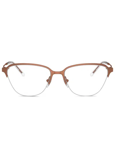 Emporio Armani Cat Eye-frame Glasses In Braun