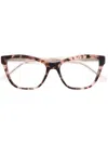 Emporio Armani Cat Eye-frame Glasses In Pink