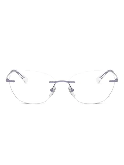 Emporio Armani Cat-eye Frame Glasses In Neutral