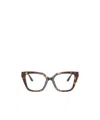 Emporio Armani Cat's Eye Plain Glasses In Brown