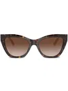 Emporio Armani Cat-eye Sunglasses In 褐色