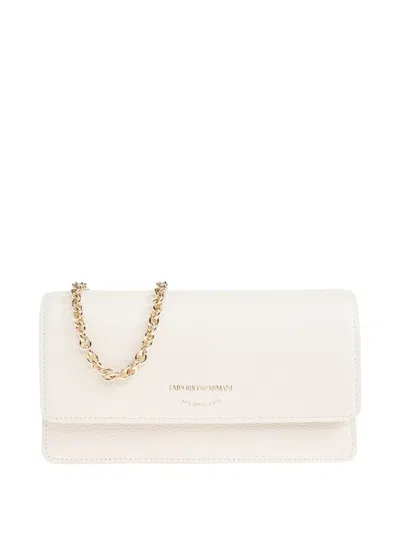 Emporio Armani Chain Leather Clutch Bag In Pattern