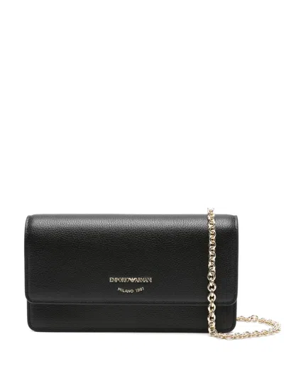 Emporio Armani Chain-strap Clutch Bag In Black