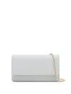 Emporio Armani Chain-strap Leather Clutch Bag In Gray