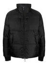 Emporio Armani Logo-tape Down Padded Jacket In Black