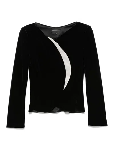 Emporio Armani Chenille Jacket In Black