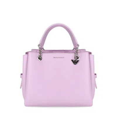 Emporio Armani Charm Peonia Handbag In Pink
