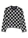 Emporio Armani Jacquard Chenille Jumper With Pattern In Multi