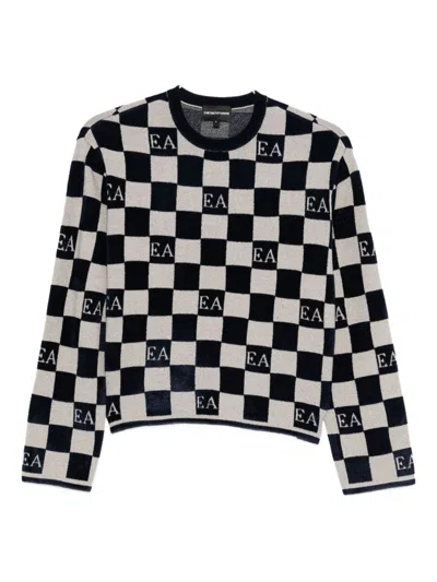 EMPORIO ARMANI EMPORIO ARMANI CHECK CREWNECK SWEATER