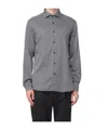 Emporio Armani Checked Shirt In Gray