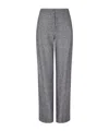 Emporio Armani Checked Wool Casual Pants In Gray