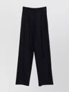 Emporio Armani Checked Wool Trousers Pleated Front In Black