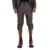 Emporio Armani Checkered Pattern Cropped Trousers In Gray