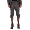 Emporio Armani Checkered Pattern Cropped Trousers In Blue