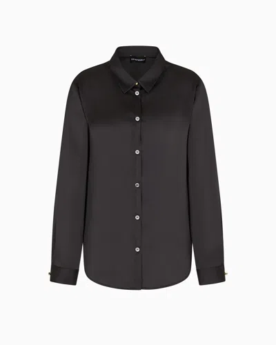 Emporio Armani Chemise En Crêpe De Satin Capsule Saint-valentin