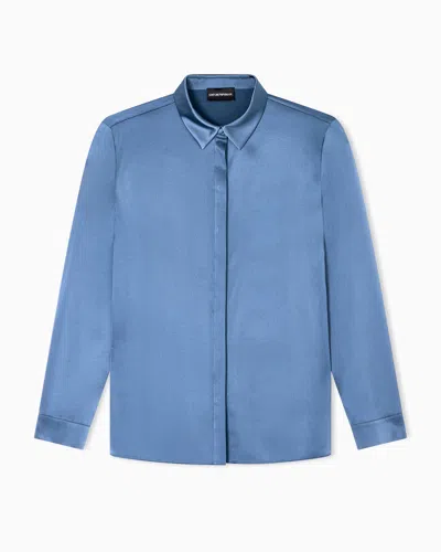 Emporio Armani Chemise En Satin De Soie