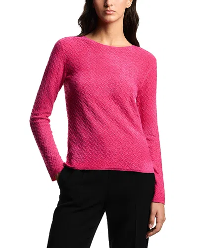 Emporio Armani Chenille Sweater In Pink