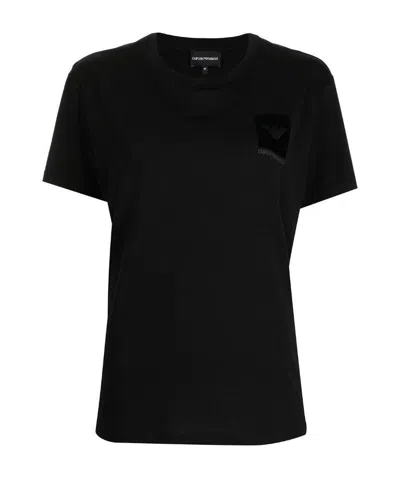 Emporio Armani Chest Logo-print T-shirt In Black