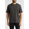 Emporio Armani Cotton Geometric Print T-shirt In Dark Grey