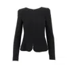 Emporio Armani Milano Stitch Shoulder Pads Jacket In Black